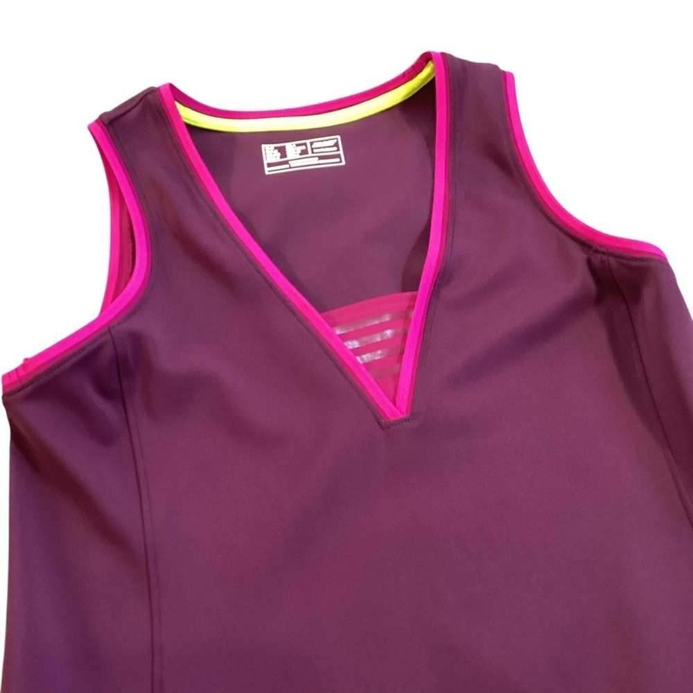 New Balance NB Dry Tennis Dress Plum Pink Trim Drop Waist Athletic Medium - Picture 3 of 15